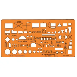 Standardgraph Zeichenschablone NATO Truppenzeichen 8355 orange