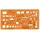 Standardgraph Zeichenschablone NATO Truppenzeichen 8355 orange