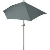 Sonnenschirm halbrund Lorca, Halbschirm Balkonschirm, UV 50+ Polyester/Alu 3kg 300cm anthrazit ohne Ständer