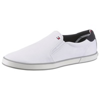 Tommy Hilfiger ICONIC SLIP ON SNEAKER Slip-On Sneaker Slipper, Freizeitschuh, Halbschuh mit seitlichen Stretcheinsätzen, Gr. 39, weiß