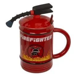 Becher Fire Fighter mit Deckel und Löffel aus Keramik
