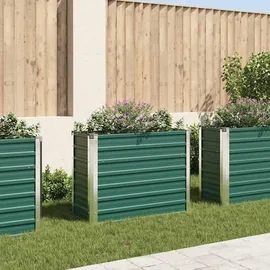 vidaXL Garten-Hochbeet verzinkter Stahl rechteckig 100 x 40 x 77 cm Grün  