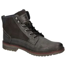 Lerros Schnürboots LERROS, Herren, Gr. 44, grau (anthrazit), Lederimitat, Schuhe Schnürboots, Schnürboots, mit seitlichem Reißverschluss