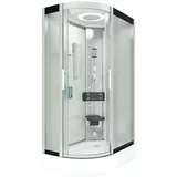 AcquaVapore Dampfdusche Sauna Dusche Duschkabine D60-70M2L-EC 120x80 cm Mit 2k Scheiben Versiegelung