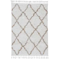 carpetfine Eddy beige, 140x200 cm Floral | Moderner Teppich für Wohn- und Schlafzimmer