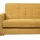 Beliani Schlafsofa 3-Sitzer Vehkoo Stoff Senfgelb