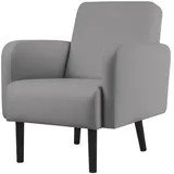 MEET Sessel Lisboa Kunstleder 71 x 83 x 55 cm Grau/Schwarz