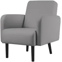 MEET Sessel Lisboa Kunstleder 71 x 83 x 55 cm Grau/Schwarz