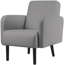 MEET Sessel Lisboa Kunstleder 71 x 83 x 55 cm Grau/Schwarz