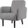 MEET Sessel Lisboa Kunstleder 71 x 83 x 55 cm Grau/Schwarz