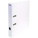 Exacompta 53548E Premium PVC-Ordner Prem ́Touch Pastell. 5 cm schmal DIN A4 Ringordner Aktenordner Briefordner Büroordner Plastikordner Schlitzordner Weiß