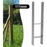 Swanew - 8x Ancres h support de poteau Ancres de poteau Chaussures de poteau Carport Poutre h Ancres de poteau Douille de sol 111 mm