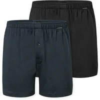 SCHIESSER Boxershorts Schwarz / Blau XXL 2er Pack