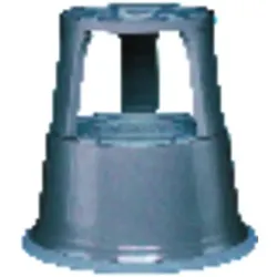 Rollhocker Metall grau - grau