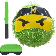 Relaxdays Pinata Ninja Ø 25 cm grün