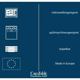 CreaTable Valencia Servier-Set 3-tlg. oval weiß