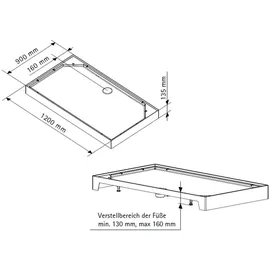 Breuer Komplettdusche mit Schiebetür links 120 x 90 cm 9448031001023