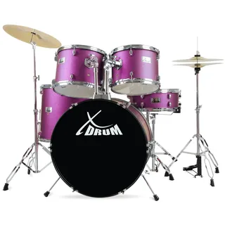 XDrum Semi 22" Standard Schlagzeug Satin Purple Sparkle inkl. Schule