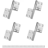 4 Stück Scharnier Edelstahl klappbar, Türscharniere für Holztüren Metall für Innen- und Außentüren, Schrank, Schlafzimmer, Fenster
