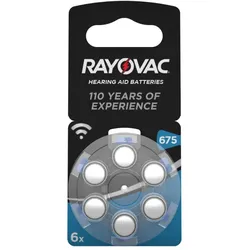 Rayovac Hörgerätebatterie HA675 Hearing Aid Acoustic 6er Rad quecksilberfrei