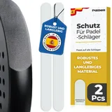 Palbea Padel Schläger Schutz - Set mit 2 Stück - Grober & Leichter Padel Racket Rahmenschutz - Transparenter Schläger Tape - Langlebig & leicht austauschbar. Padle Tennis Schläger Maße 35x370mm
