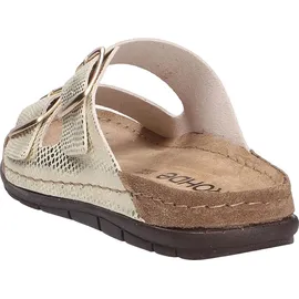 ROHDE Damen Pantolette gemusterter Zweiriemer mit Schnalle Rodigo-D 5872, Größe:41 EU, Farbe:Gold - 41