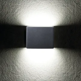 KANLUX Außenwandleuchte Aluminium 11,5 cm IP54 8W Graphit
