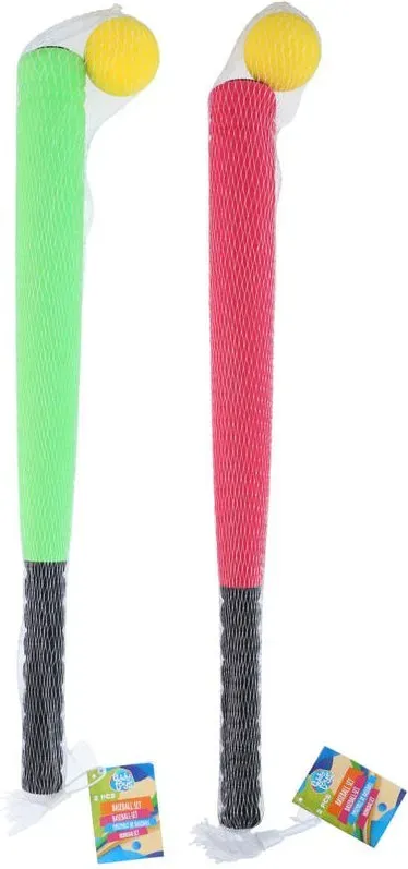 2-teiliges Kinder-Baseball-Set (1 Schläger und 1 Ball) – Farben werden zufällig versendet