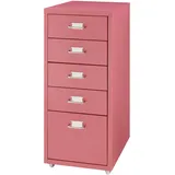 [en.casa] Kökar Schubladenschrank 69 x 28 x 41 cm Wassermelonenrot