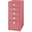 [en.casa] Kökar Schubladenschrank 69 x 28 x 41 cm Wassermelonenrot