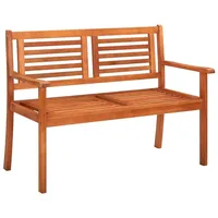 VidaXL 2-Sitzer-Gartenbank mit Auflage 120 cm Massivholz Eukalyptus