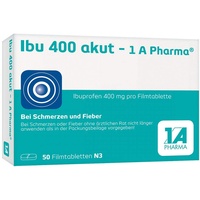 Ibu 400 akut - 1 A Pharma, 400 mg Tabletten mit Ibuprofen (50 Stck.): Bei Schmerzen und Fieber