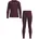 Langarm-basisschicht-set Aubergine 140