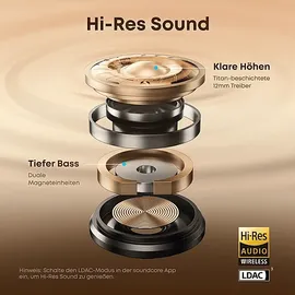 Soundcore AeroClip Champagner-Weiß