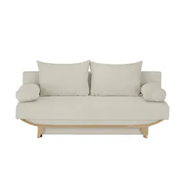 Smart Schlafcouch Mikrofaser 3-Sitzer Beige