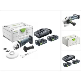 Festool AGC 18-125 EB-Basic inkl. 2 x 3,0 Ah + Ladegerät + Systainer