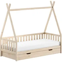 Vipack Massivholzbett 90 x 200 cm Beige