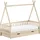 Vipack Massivholzbett 90 x 200 cm Beige