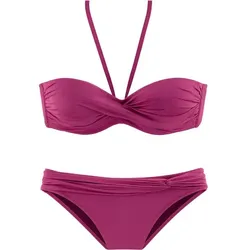 LASCANA VENICE BEACH Bügel-Bandeaubikini, berry, 42D