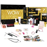 Beauty Adventskalender | Make Up Essence Countdown Kalender | 24ST Kosmetikgeschenk | Einzigartiges Komplettes Make Up Set | Lippenstift Lidschatten Kosmetik Gesichtsbehandlungsset für Frauen Mädchen