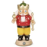 Kleinkunst aus dem Erzgebirge® Müller Erzgebirge Nussknacker König 12 x 23 cm