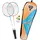 Talbot Torro Badmintonschläger, (Bespannt)