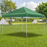 NAIZY Faltpavillon 3x3 m Pavillon Wasserdicht Gartenpavillon mit Tragetasche Faltbar Zelt Polyester Partyzelt UV-Schutz Metall-Verstrebungen, Grün