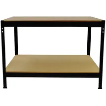 MonsterShop Werkbank Metall 100x90x60 cm schwarz