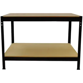 MonsterShop Werkbank Metall 100x90x60 cm schwarz