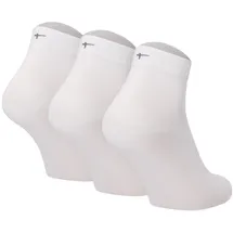 TAMARIS Comfort Cotton Quartersocken 3 Paare Weiß 35-38