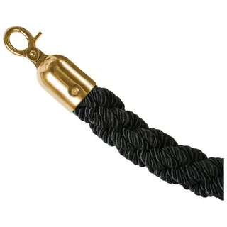 Showdown Displays Showdown® Displays Absperrkordel Stoff schwarz, gold 150,0 cm