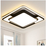 Style home Deckenleuchte LED Deckenlampe 90W, 42 * 42 * 6cm, dimmbar mit Fernbedienung,Quadrat Leuchte für Wohnzimmer, Schlafzimmer, Arbeitszimmer, Küche, Büro(Schwarz)