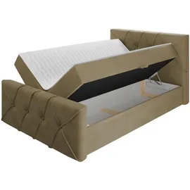 Mirjan24 Boxbett, Beige, Holz, 140x200 cm, Schlafzimmer Betten, Boxspringbetten