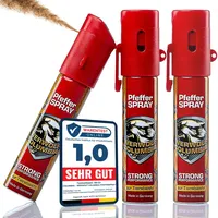 Familien Set 3 x Werwolf Columbia Pfefferspray für Sie und Ihn Verteidigungsspray Pfeffer Spray Breitstrahl 3 x 20ml - Made in Germany - bis zu 1,5 m herausragende Reichweite